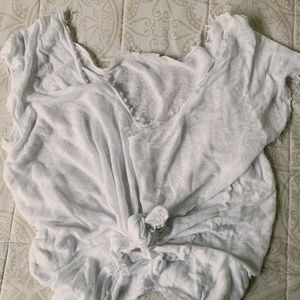 Super Cute & Beachy Distressed Brandy Melville Top